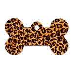 Giraffe Texture, Close-up, Giraffe Skin Texture Dog Tag Bone (Two Sides)