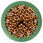 Giraffe Texture, Close-up, Giraffe Skin Texture Color Wall Clock