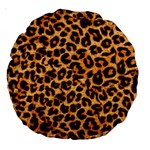 Giraffe Texture, Close-up, Giraffe Skin Texture Large 18  Premium Round Cushions