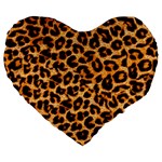 Giraffe Texture, Close-up, Giraffe Skin Texture Large 19  Premium Heart Shape Cushions