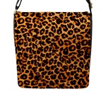 Giraffe Texture, Close-up, Giraffe Skin Texture Flap Closure Messenger Bag (L)