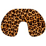 Giraffe Texture, Close-up, Giraffe Skin Texture Travel Neck Pillow