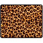 Giraffe Texture, Close-up, Giraffe Skin Texture Two Sides Fleece Blanket (Medium)