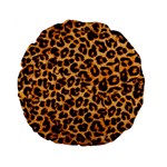 Giraffe Texture, Close-up, Giraffe Skin Texture Standard 15  Premium Flano Round Cushions