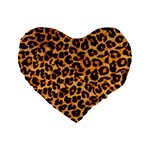 Giraffe Texture, Close-up, Giraffe Skin Texture Standard 16  Premium Flano Heart Shape Cushions