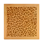 Giraffe Texture, Close-up, Giraffe Skin Texture Wood Photo Frame Cube