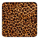 Giraffe Texture, Close-up, Giraffe Skin Texture Square Glass Fridge Magnet (4 pack)