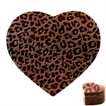 Giraffe Texture, Close-up, Giraffe Skin Texture Heart Wood Jewelry Box