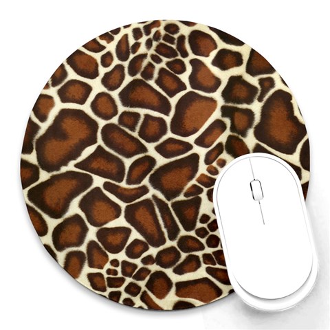 Giraffe Texture, Macro Round Mousepad from ArtsNow.com Front