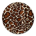 Giraffe Texture, Macro Round Mousepad