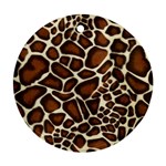 Giraffe Texture, Macro Ornament (Round)