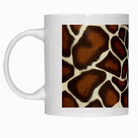 Giraffe Texture, Macro White Mug from ArtsNow.com Left