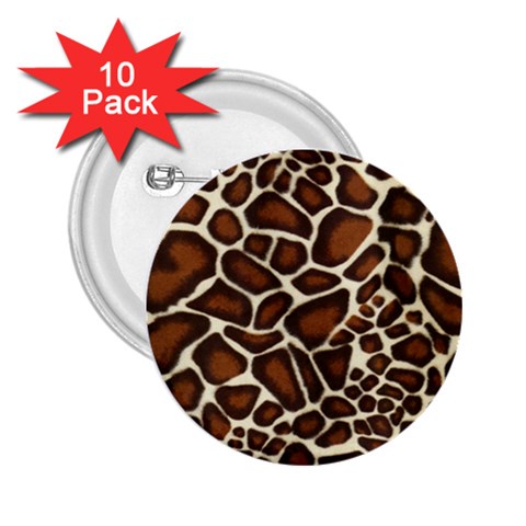 Giraffe Texture, Macro 2.25  Buttons (10 pack)  from ArtsNow.com Front