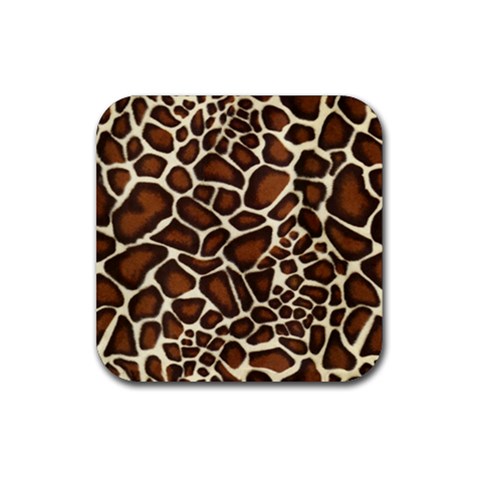 Giraffe Texture, Macro Rubber Coaster (Square) from ArtsNow.com Front