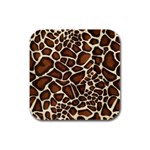 Giraffe Texture, Macro Rubber Square Coaster (4 pack)