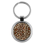 Giraffe Texture, Macro Key Chain (Round)