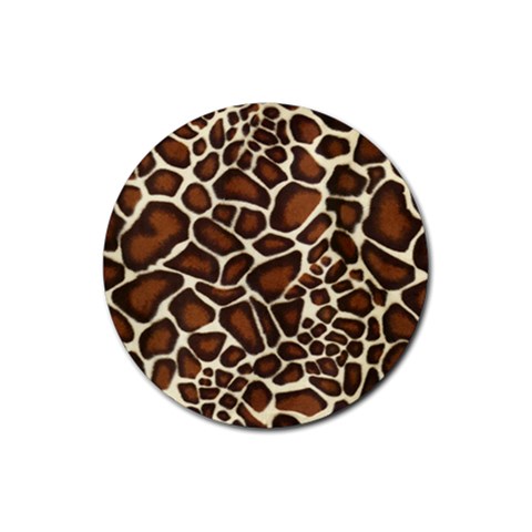 Giraffe Texture, Macro Rubber Coaster (Round) from ArtsNow.com Front