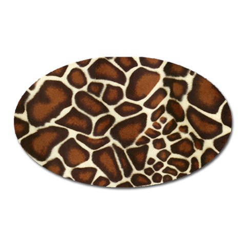 Giraffe Texture, Macro Oval Magnet from ArtsNow.com Front