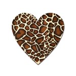 Giraffe Texture, Macro Heart Magnet