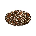 Giraffe Texture, Macro Sticker Oval (10 pack)