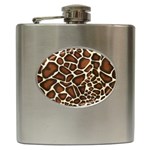 Giraffe Texture, Macro Hip Flask (6 oz)