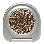 Giraffe Texture, Macro Travel Alarm Clock