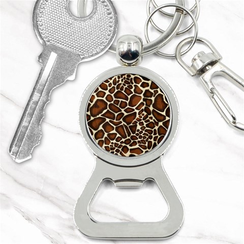 Giraffe Texture, Macro Bottle Opener Key Chain from ArtsNow.com Front