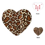 Giraffe Texture, Macro Playing Cards Single Design (Heart)