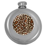 Giraffe Texture, Macro Round Hip Flask (5 oz)