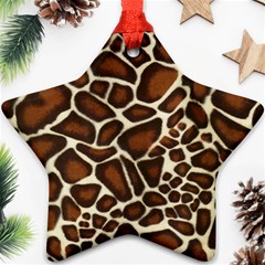 Giraffe Texture, Macro Star Ornament (Two Sides) from ArtsNow.com Front