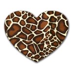 Giraffe Texture, Macro Heart Mousepad