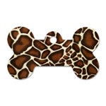 Giraffe Texture, Macro Dog Tag Bone (Two Sides)