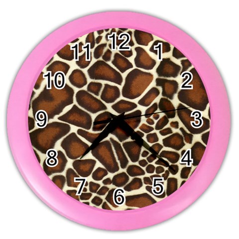 Giraffe Texture, Macro Color Wall Clock from ArtsNow.com Front