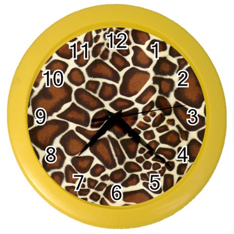 Giraffe Texture, Macro Color Wall Clock from ArtsNow.com Front