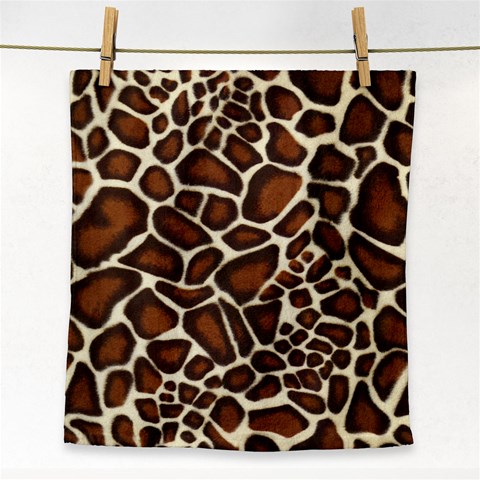 Giraffe Texture, Macro Face Towel from ArtsNow.com Front