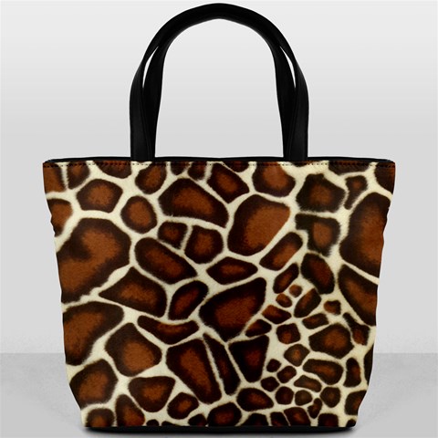 Giraffe Texture, Macro Bucket Bag from ArtsNow.com Front