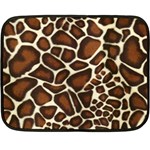 Giraffe Texture, Macro Two Sides Fleece Blanket (Mini)