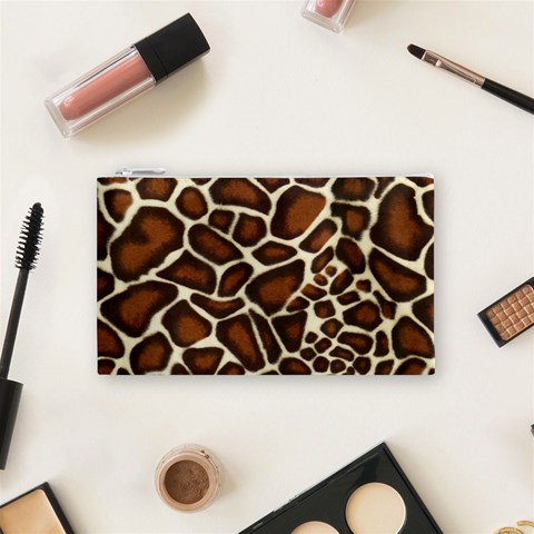 Giraffe Texture, Macro Cosmetic Bag (Small) from ArtsNow.com Front