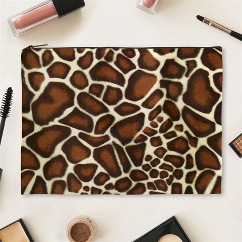 Giraffe Texture, Macro Cosmetic Bag (XL) from ArtsNow.com Front