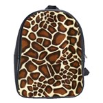 Giraffe Texture, Macro School Bag (Large)