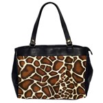 Giraffe Texture, Macro Oversize Office Handbag (2 Sides)