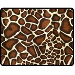 Giraffe Texture, Macro Fleece Blanket (Medium)