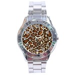 Giraffe Texture, Macro Stainless Steel Analogue Watch