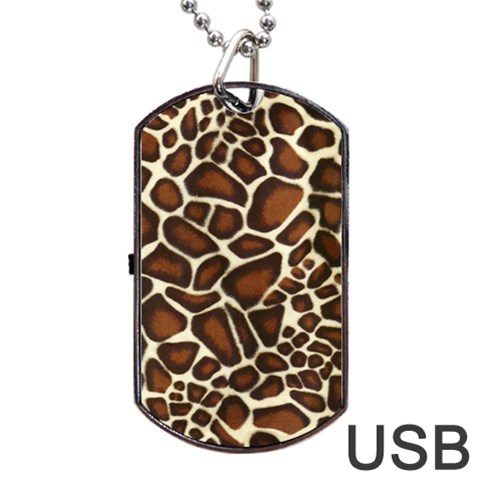 Giraffe Texture, Macro Dog Tag USB Flash (One Side) from ArtsNow.com Front