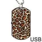 Giraffe Texture, Macro Dog Tag USB Flash (Two Sides)