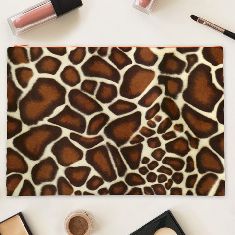 Giraffe Texture, Macro Cosmetic Bag (XXL) from ArtsNow.com Front