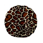 Giraffe Texture, Macro Standard 15  Premium Round Cushions