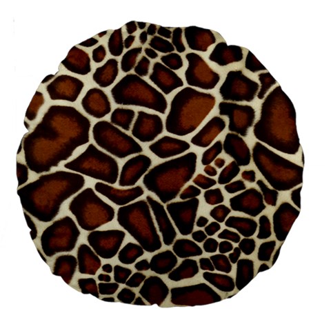 Giraffe Texture, Macro Large 18  Premium Round Cushions from ArtsNow.com Front