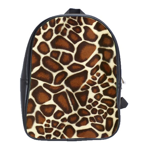 Giraffe Texture, Macro School Bag (XL) from ArtsNow.com Front