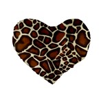 Giraffe Texture, Macro Standard 16  Premium Heart Shape Cushions